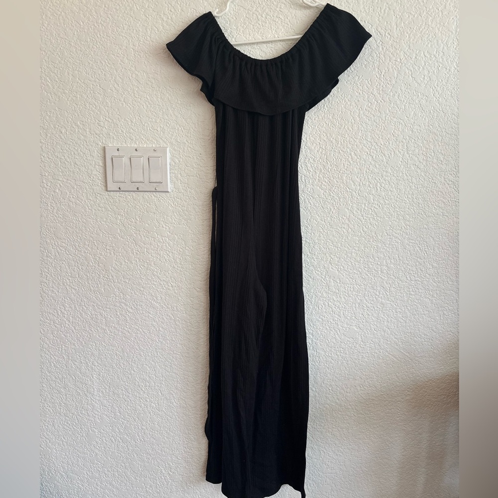 Art Class Black Ruffle Jumpsuit